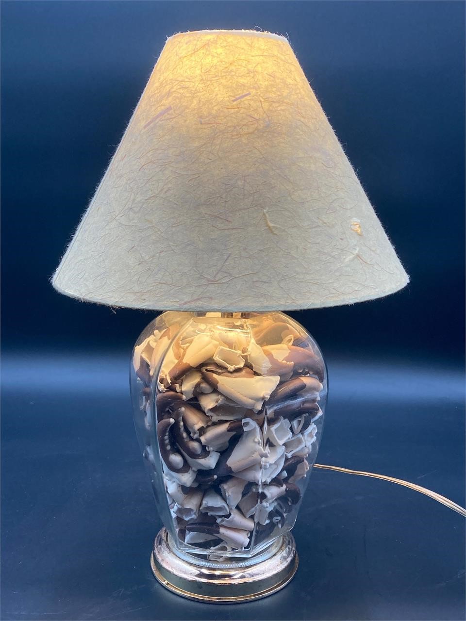 Crab Claw Filled Glass Lamp