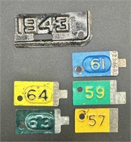 Minnesota License plate tabs ( 1957,1959, 1961)