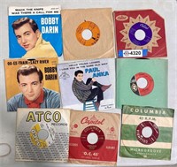 Vinyl records - 45's (Bobby Darin, Frank Sinatra)