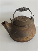 VTG CAST IRON LODGE KETTLE 2T K2 USA-NICE WITH LID