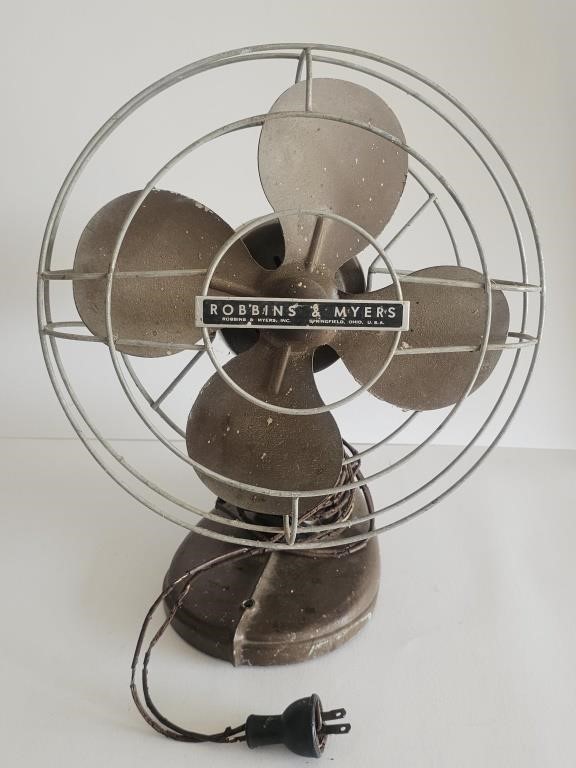 VTG ROBBINS & MYERS USA METAL FAN-NEEDS NEW CORD