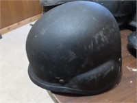 Ballistic police helmet.