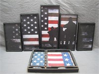 Lot of Cool American Wall Art & Tray