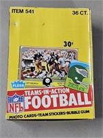1981 Fleer Teams in Action Football Wax Box 36 Pa-