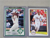 Albert Pujols Rookie Card & 2nd Year Card Cardinal