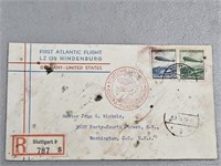 1936 First Atlantic Flight Hindenberg Cancelled E-