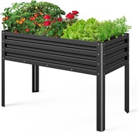 Galvanized Garden Bed  48x24x32in  Black