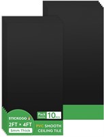 STICKGOO Black Ceiling Tiles 2ftx4ft 10Pk