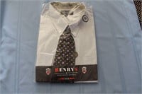 Henrys Quality Menswear Shirt and Tie Size 17