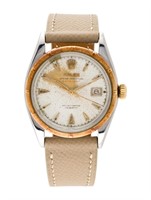 14k Gold Rolex Oyster Perpetual Leather Watch 36mm