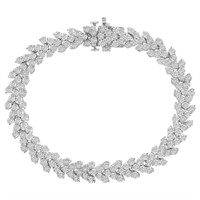 Round 2.00ct Diamond Laurel Wreath Link Bracelet