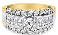 14k Two-tone Gold Round 1.50ct Diamond Ring