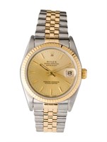18k Gold Rolex Datejust Stainless Steel Watch 31mm