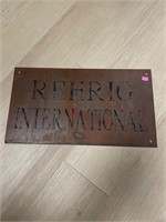 Antique Rehrig International Copper Sign