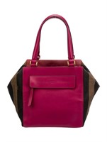 Fendi 2013 Brown & Pink Leather Shoulder Bag