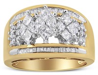 10k Two Tone Gold 1.50ct Diamond Composite Band