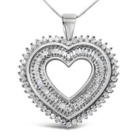 Brilliant 1.00ct Diamond Heart Necklace