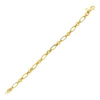 14k Gold Twisted And Polished Link Bracelet