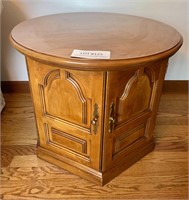 24" 'Round end table with storage