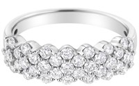 Sparkling Round .98ct Diamond Cluster Ring