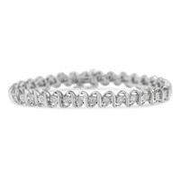 Stunning 1.00ct Diamond S-link Tennis Bracelet