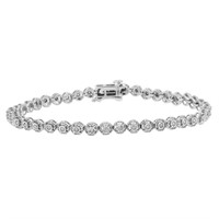 Dazzling .52ct Diamond Bezel Link Bracelet