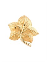 Christian Dior Gold-pl. Vintage Leaf Brooch