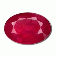 Genuine 5.00ct Faceted Oval Ruby Gem