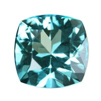 Genuine 4.6ct Checker Board Teal Blue Topaz