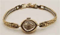 (NO) Jules Jurginson 14kt Yellow Gold Wrist Watch