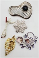 (L) Signed Brooches - Dauplaise, Napier, Austria,