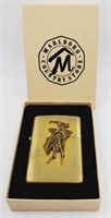 (RS) Marlboro Brass Zippo Lighter in Case