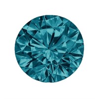 Genuine .10ct Round Blue Diamond