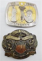 (NO)  USA and Statue of Libery Belt Buckles