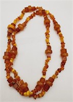 (NO) Butterscotch Amber Bead and Nugget Necklace