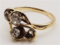 (A) 14kt Yellow Gold Diamond Ring (size 6.5) (2.7