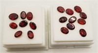 (LB) Garnet Gemstones - Oval Cut - (approx. 9cts)