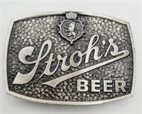 (NO) Stroh's Beer Belt Buckles (2" × 2-3/4"