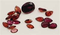 (LB) Garnet Gemstones - Oval, Marquise and