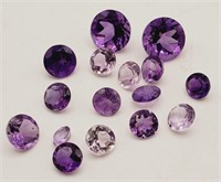 (LB) Amethyst Gemstones - Round Cut - (approx.