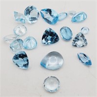 (LB) Blue Topaz Gemstones - Mixed Cuts - (approx.