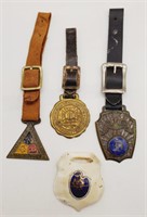 (NO) Pocket Watch Fobs - Knights of Pythias, B of