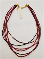 (NO) Carolee Beaded 6 Strand Necklace (18" long)