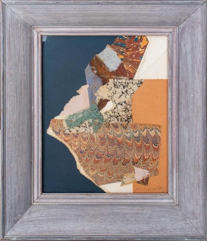 Joan Shapiro Marbled Paper & Lace Collage
