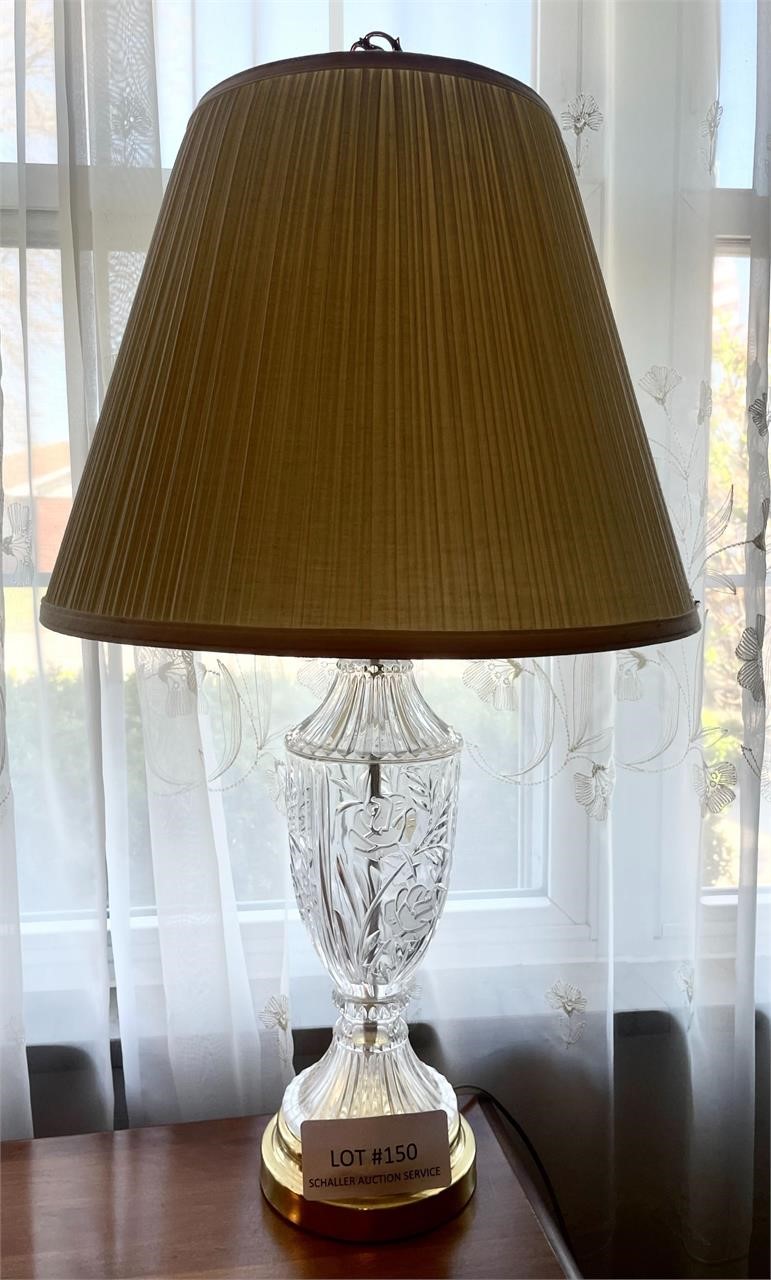 29" crystal table lamp