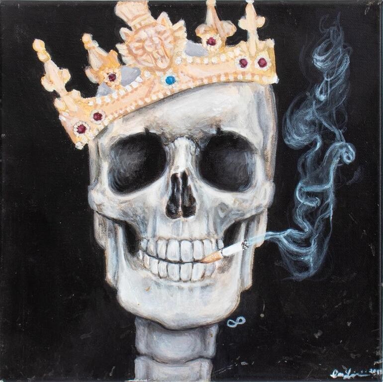 Annie Lignini "King Death" Acrylic on Canvas, 2015