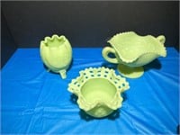FENTON. 3 pieces. Shown with and without black