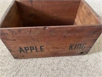 Old apple king wooden crate
