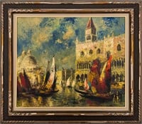 After Ludolfs Liberts View of Venice Oil on Canvas