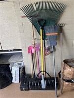 Yard tools 
Rake, shovel and more